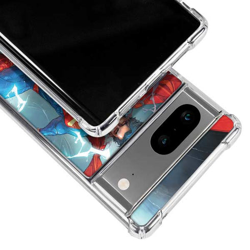 DC Comics Superman Heat Vision Google Pixel 8a Clear Case